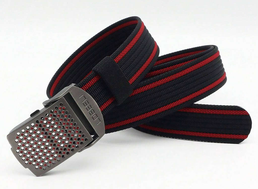 Belts & Belt Buckles ***GOLF*** Black & Red Nylon Golf Belt for sale